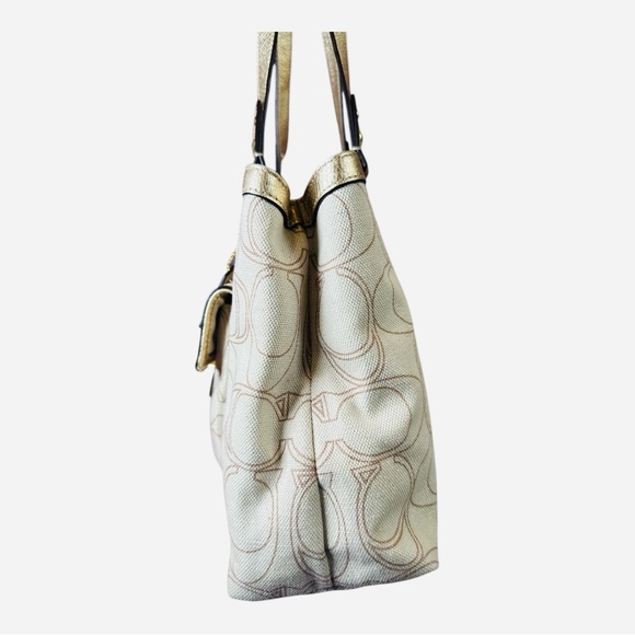 Coach Penelope Signature Metallic Carryall F19231 EUC - Picture 5 of 12